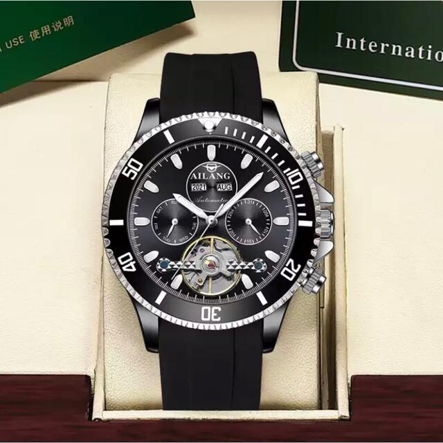 【新品】機械式腕時計(Black color)