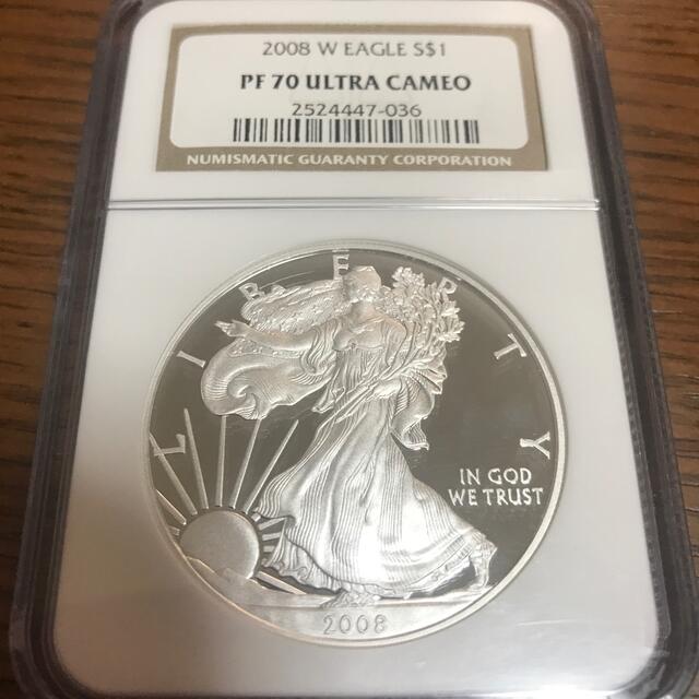 アメリカ 2008 イーグル銀貨 NGC鑑定PF70 - 貨幣