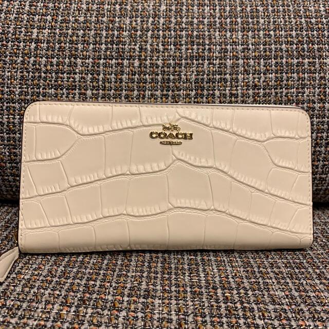 新品】COACH(コーチ) ホワイト クロコレザー 長財布 | www 