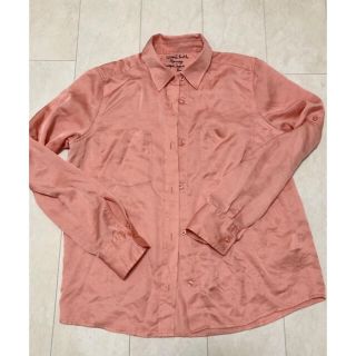 マウジー(moussy)のmoussy サテン　サーモンピンクシャツ(シャツ/ブラウス(長袖/七分))