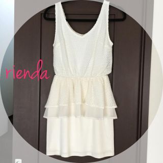 リエンダ(rienda)の専用です♡︎rienda♡ペプラムワンピース♡(ミニワンピース)