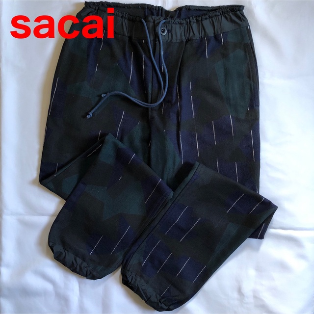 美品 sacai リブパンツ Sサイズ イージーパンツ