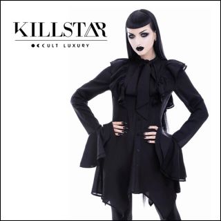 【約4000円OFF！！】KILLSTAR♥長袖シャツワンピース(シャツ/ブラウス(長袖/七分))