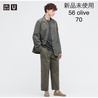 ユニクロ(UNIQLO)の【新品未使用】Uniqlo U ワイドフィットベイカーパンツ　olive 70(ワークパンツ/カーゴパンツ)