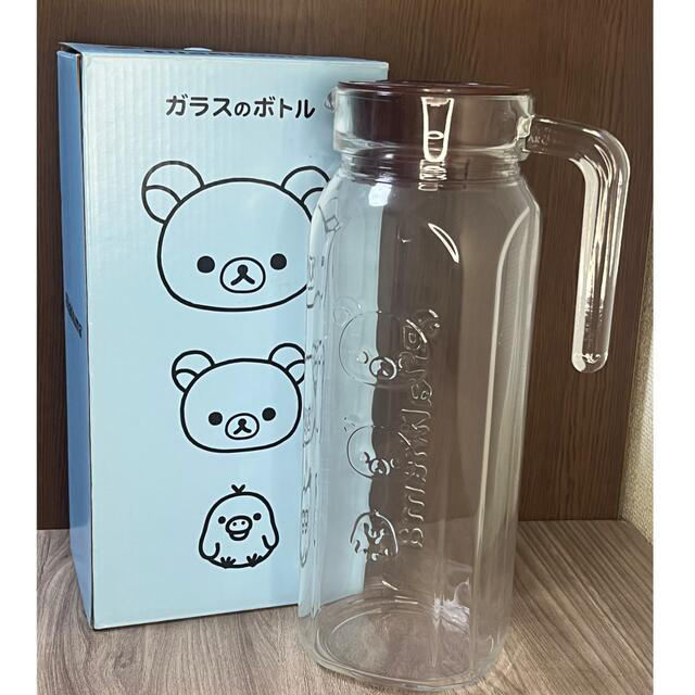リラックマ　ガラスのボトル エンタメ/ホビーのおもちゃ/ぬいぐるみ(キャラクターグッズ)の商品写真
