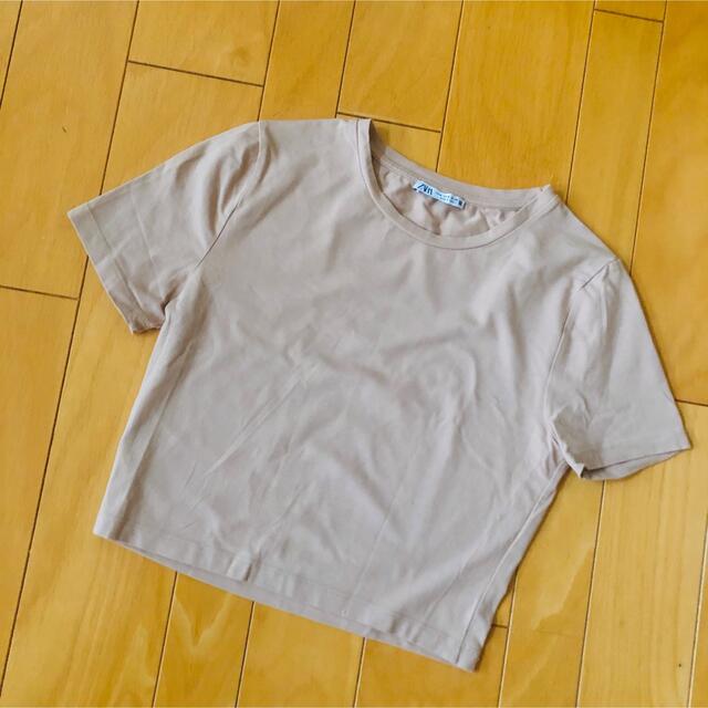 ZARA(ザラ)の【ZARA】クロップド　Tシャツ　レディース　Ｍ レディースのトップス(Tシャツ(半袖/袖なし))の商品写真