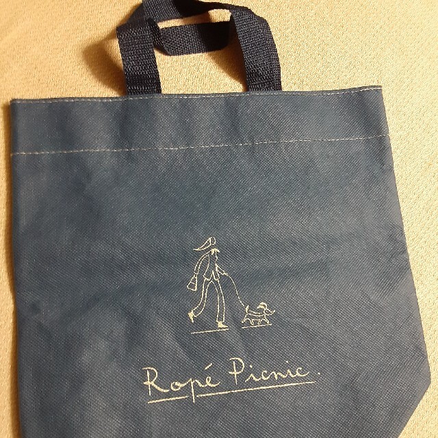 Rope' Picnic(ロペピクニック)のロペピクニック RopePicnic ショッピングバッグ エコバッグ ネイビー レディースのバッグ(ショップ袋)の商品写真