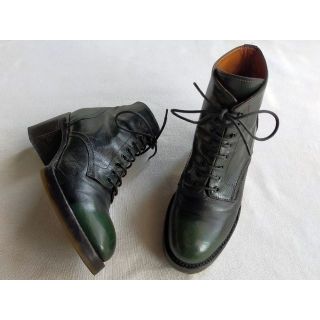 ※専用 オフィチーネクリエイティブ アンティーク ブーツ 36 黒 緑 革靴(ブーツ)