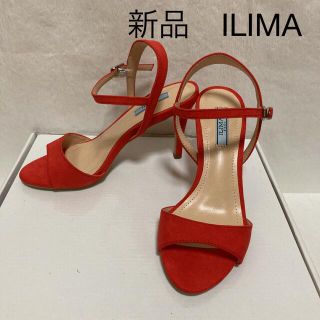 新品　ILIMA サンダル　スエード調　赤(サンダル)