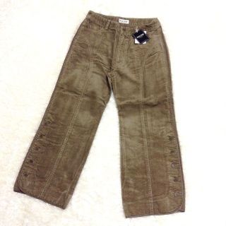 クロップドパンツ レディース Mサイズ 新品 未使用 ブラウン 匿名配送(クロップドパンツ)