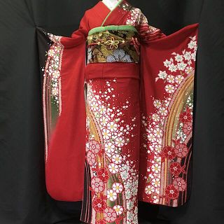 大特価】逸品 滝泰 絞り ふりおぼろ 本振袖 銀通し トールサイズの通販
