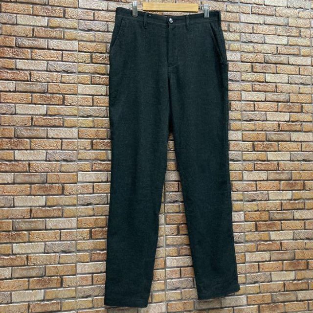 GU(ジーユー)のGU ジーユー　ツイードスラックスパンツ　起毛　テーパード　チャコールグレー　S メンズのパンツ(スラックス)の商品写真