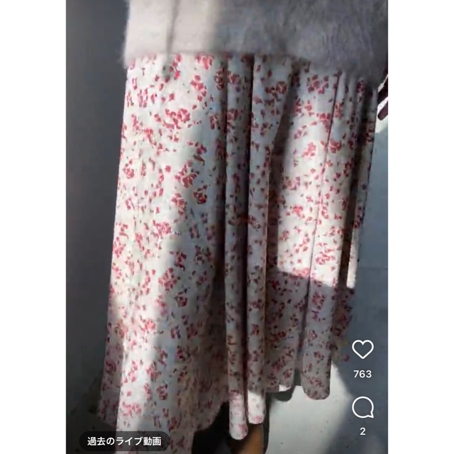 【ラワースカ】 CLANE - clane flower skirtの通販 by queue shop｜クラネならラクマ レディース
