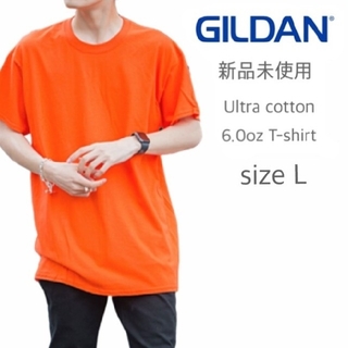 ギルタン(GILDAN)の新品未使用 ギルダン ウルトラコットン 無地 半袖Tシャツ オレンジ L(Tシャツ/カットソー(半袖/袖なし))