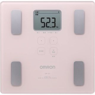 オムロン(OMRON)のオムロン 体重・体組成計 カラダスキャン ピンク HBF-214-PK(体重計/体脂肪計)