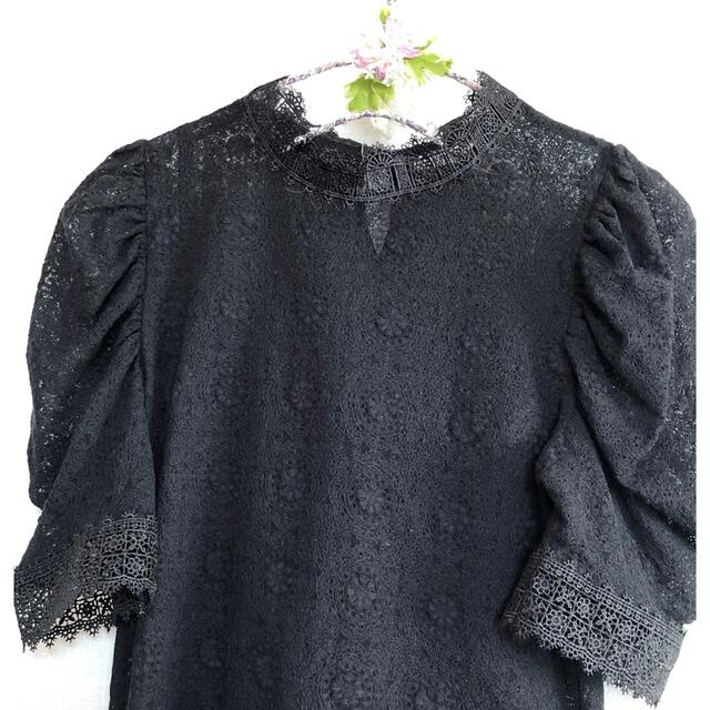 WILLSELECTION(ウィルセレクション)の最終お値下げ！ウイルセレクション【昨季一回着】刺繍レースハイネックブラウス レディースのトップス(シャツ/ブラウス(半袖/袖なし))の商品写真