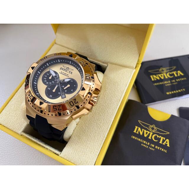 品揃え豊富で INVICTA - 《美品》INVICTAインビクタ エクスカージョン 腕時計 ゴールド ダイバー 腕時計(アナログ)
