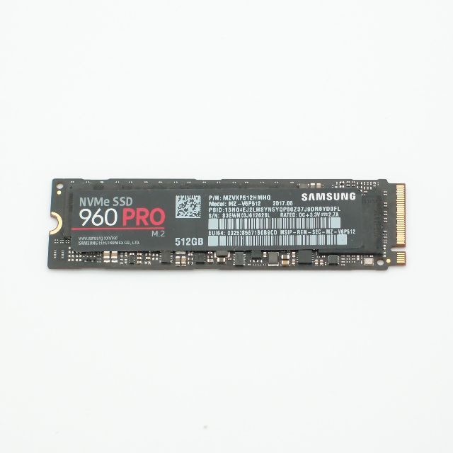 Samsung NVMe SSD M.2 960 Pro 512GB