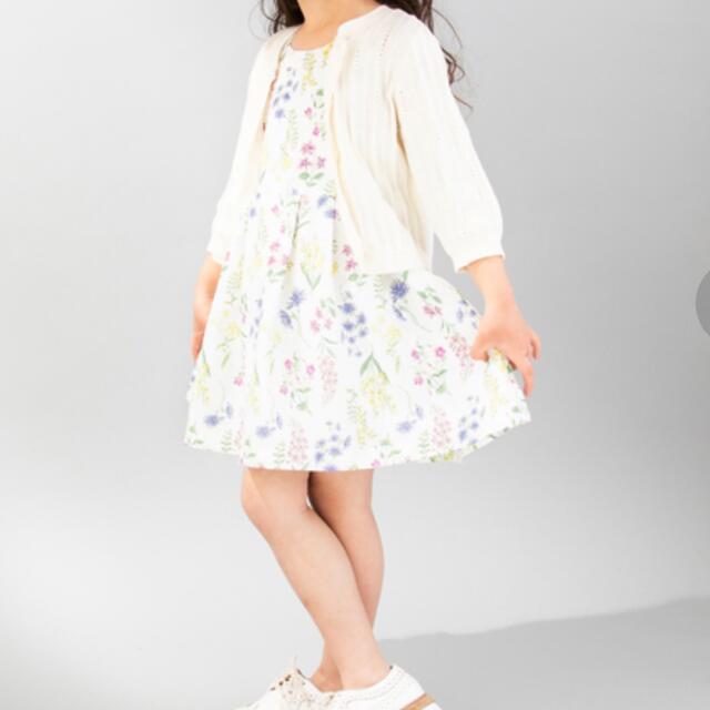 petit main(プティマイン)の【petit main】花柄ノースリーブワンピース 100 キッズ/ベビー/マタニティのキッズ服女の子用(90cm~)(ワンピース)の商品写真