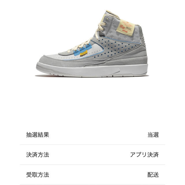 UNION × Nike Air Jordan 2  Grey Fog 29cmメンズ