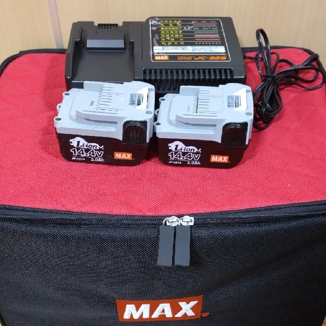 マックス(MAX) 14.4Vリチウムイオン電池パック×2　充電器