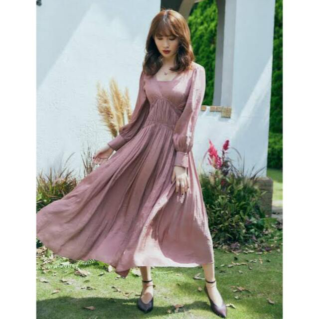 her lip to  Side Bow Vintage Twill Dressレディース