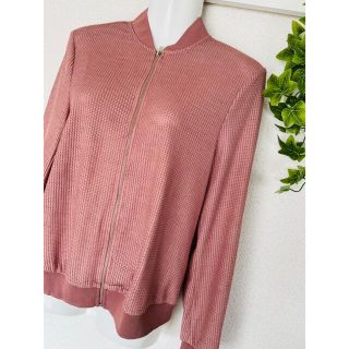 ザラ(ZARA)のザラ＊ジャケット メッシュ ブルゾン 春カラー トップス ピンク XS(ブルゾン)