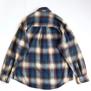 L.L.Bean - vintage 90s オンブレチェックシャツ ネルシャツ シャドー ...