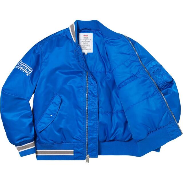 Supreme(シュプリーム)のSupreme Second To None MA-1 Jacket Blue メンズのジャケット/アウター(フライトジャケット)の商品写真