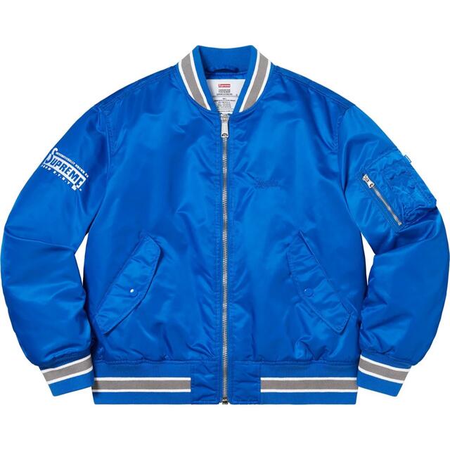 Supreme(シュプリーム)のSupreme Second To None MA-1 Jacket Blue メンズのジャケット/アウター(フライトジャケット)の商品写真