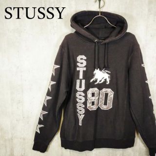 ステューシー(STUSSY)のステューシーレア!! 　プルオーバーパーカー　刺繍ロゴ　スウェット(パーカー)