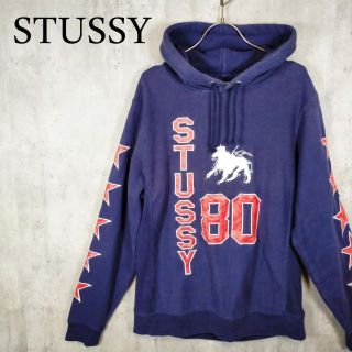 ステューシー(STUSSY)のステューシーレア!!プルオーバーパーカー　刺繍ロゴ　スウェット(パーカー)