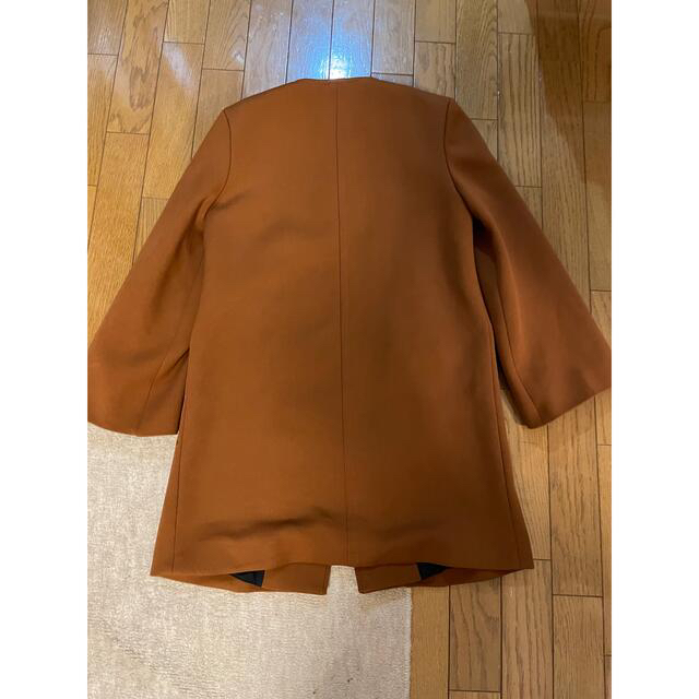 ZARA(ザラ)のザラ　コート　オレンジブラウン レディースのジャケット/アウター(ロングコート)の商品写真