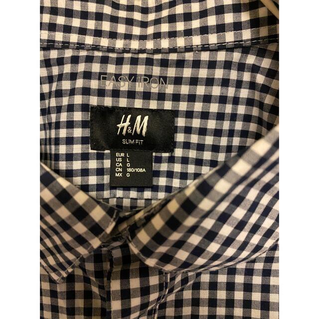 H&M(エイチアンドエム)のH&Mチェックシャツ Lサイズ メンズのトップス(シャツ)の商品写真