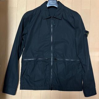 ストーンアイランド(STONE ISLAND)のSTONE ISLAND 2019ss クロスジップシャツブルゾン 黒(ブルゾン)