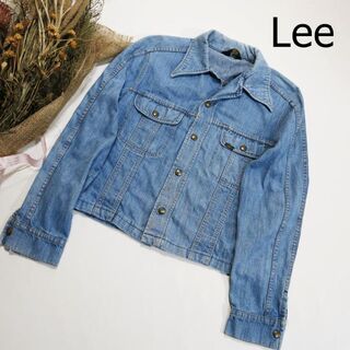 リー(Lee)のリー デニムジャケット サイズM L ブルー インディゴ USA製 胸ポケット(シャツ)