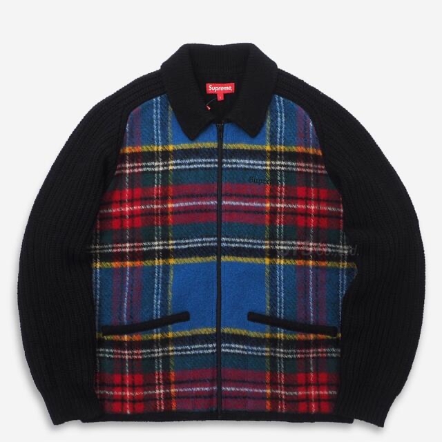 Supreme Plaid Front Zip Sweater ジップ セーター