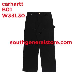 カーハート(carhartt)のUSA製 カーハート Carhartt B01 W33L30 ダブルニー BLK(ペインターパンツ)