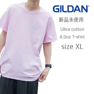ギルタン(GILDAN)の新品未使用 ギルダン ウルトラコットン 6oz 無地 半袖Tシャツ ピンク XL(Tシャツ/カットソー(半袖/袖なし))