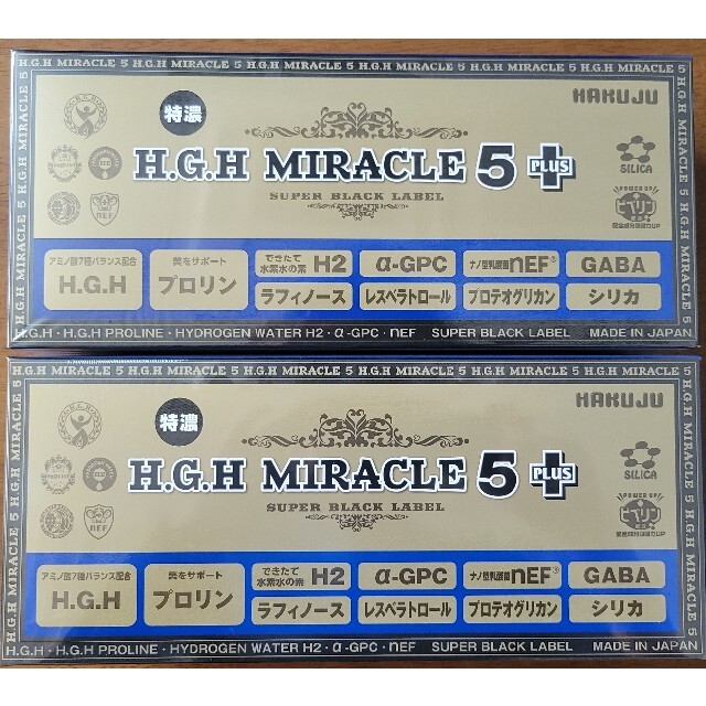 白寿】H.G.H MIRACLE 5 PLUS シリカ配合（31袋入り) 二箱-eastgate.mk