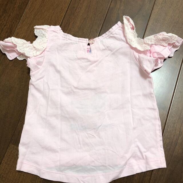 mezzo piano(メゾピアノ)のメゾピアノ　コラボTシャツ　100 キッズ/ベビー/マタニティのキッズ服女の子用(90cm~)(Tシャツ/カットソー)の商品写真