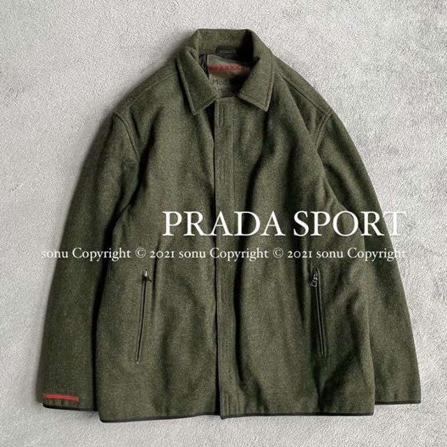 PRADA SPORTプラダ スウィングトップ ウール ブルゾン 48ジャケットコート