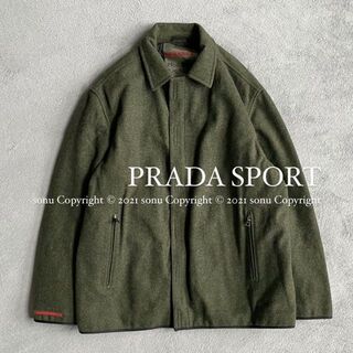 「PRADA SPORTプラダ スウィングトップ ウール ブルゾン 48 ...