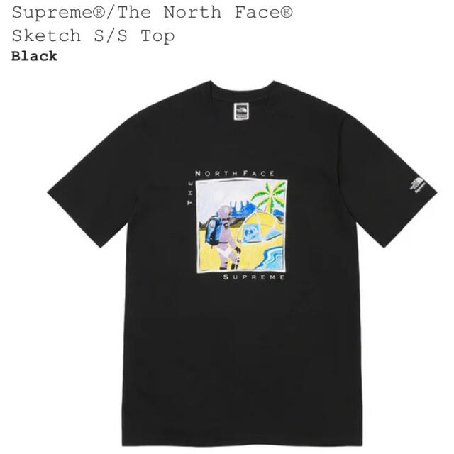 Supreme(シュプリーム)のSupreme The North Face Sketch S/S Top 黒  メンズのトップス(Tシャツ/カットソー(半袖/袖なし))の商品写真