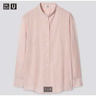 ユニクロ(UNIQLO)のバンドカラーシアーシャツ(シャツ/ブラウス(半袖/袖なし))