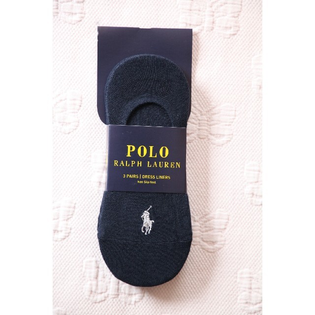 POLO RALPH LAUREN(ポロラルフローレン)のPOLOラルフローレンのレディース フットカバー　ネイビー3足セット【新品】 レディースのレッグウェア(ソックス)の商品写真