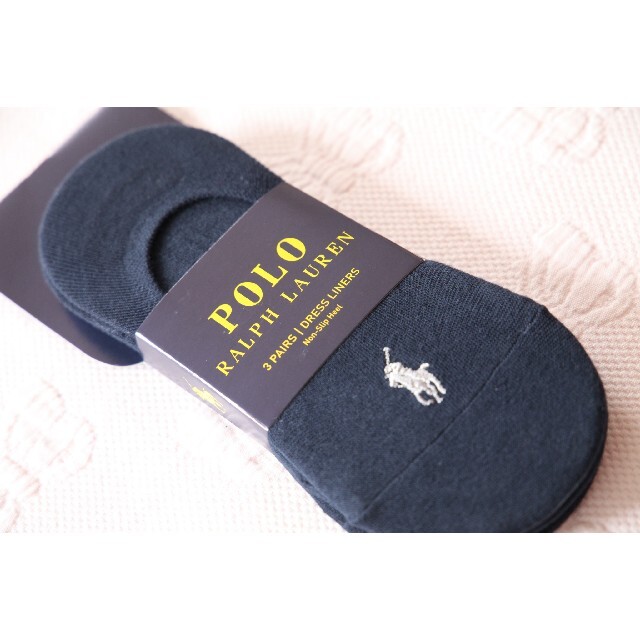 POLO RALPH LAUREN(ポロラルフローレン)のPOLOラルフローレンのレディース フットカバー　ネイビー3足セット【新品】 レディースのレッグウェア(ソックス)の商品写真