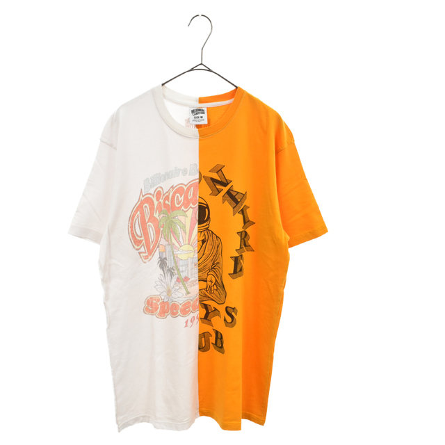 BBC(ビリオネアボーイズクラブ)のBILLIONAIRE BOYS CLUB ビリオネアボーイズクラブ 再構築Tシャツ リメイク イエロー/ホワイト メンズのトップス(Tシャツ/カットソー(半袖/袖なし))の商品写真