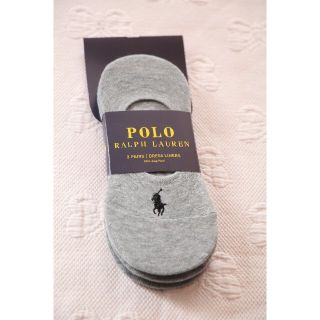 ポロラルフローレン(POLO RALPH LAUREN)のPOLOラルフローレンのレディースのフットカバー3足セット【新品】グレー(ソックス)