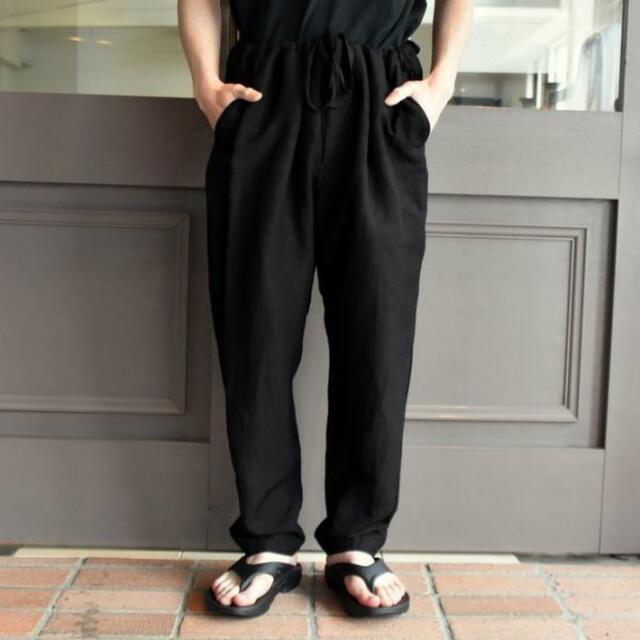 COMOLI - COMOLI 2019ss ヴィスコースリネンテーパードパンツ size:2